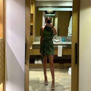 Green stain dress